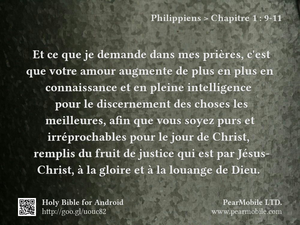 Philippiens, Chapitre 1:9-11